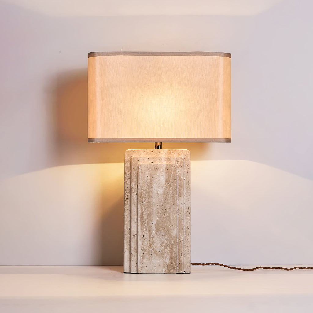 Arco Travertine Table Lamp