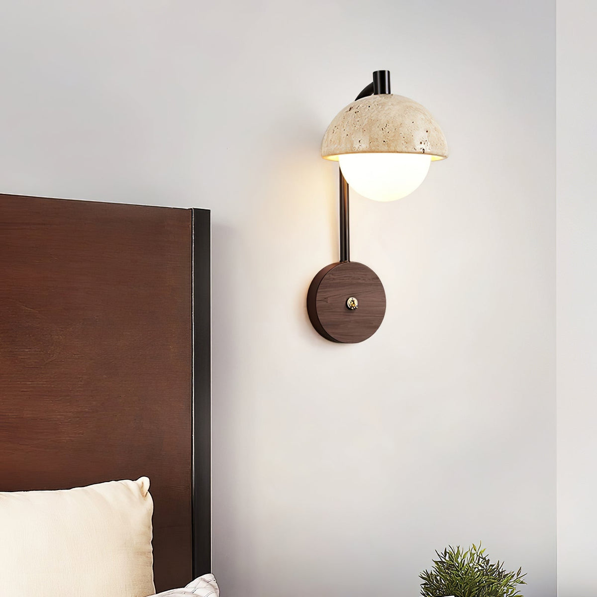 Arco Travertine Wall Lamp