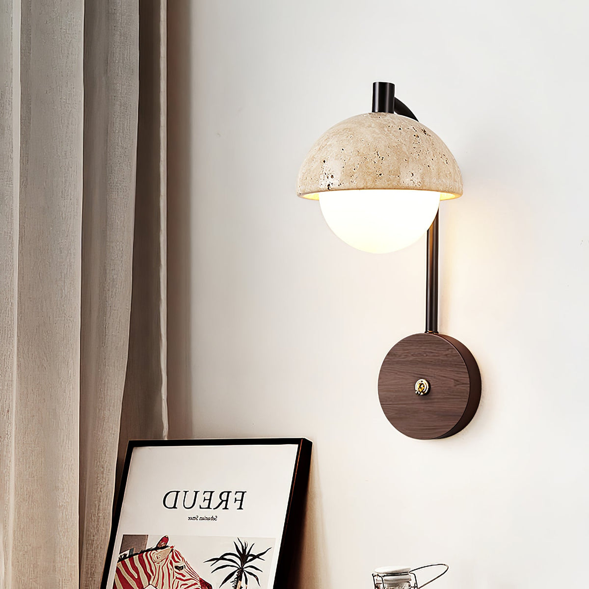 Arco Travertine Wall Lamp