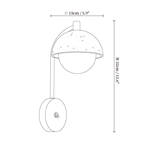 Arco Travertine Wall Lamp