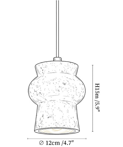 Arcus Travertine Pendant Lamp