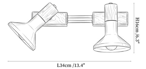 Ardell Dual Spotlight Wall Lamp