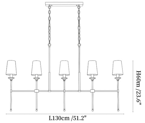 Arden Row Chandelier