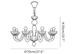 Ares Glass Chandelier