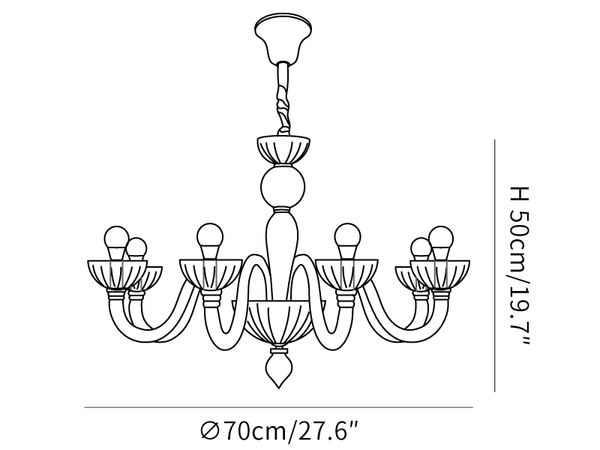 Ares Glass Chandelier