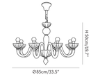 Ares Glass Chandelier