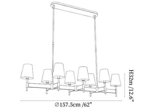 Arianna Leather Chandelier