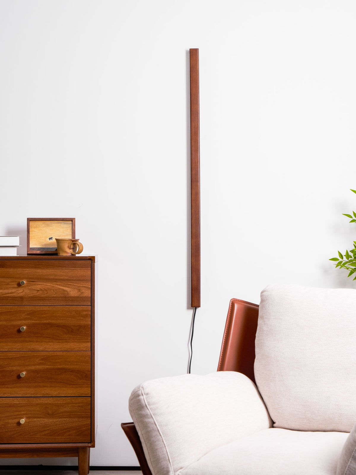 Arlo Linear Wood Plug - in Wall Light