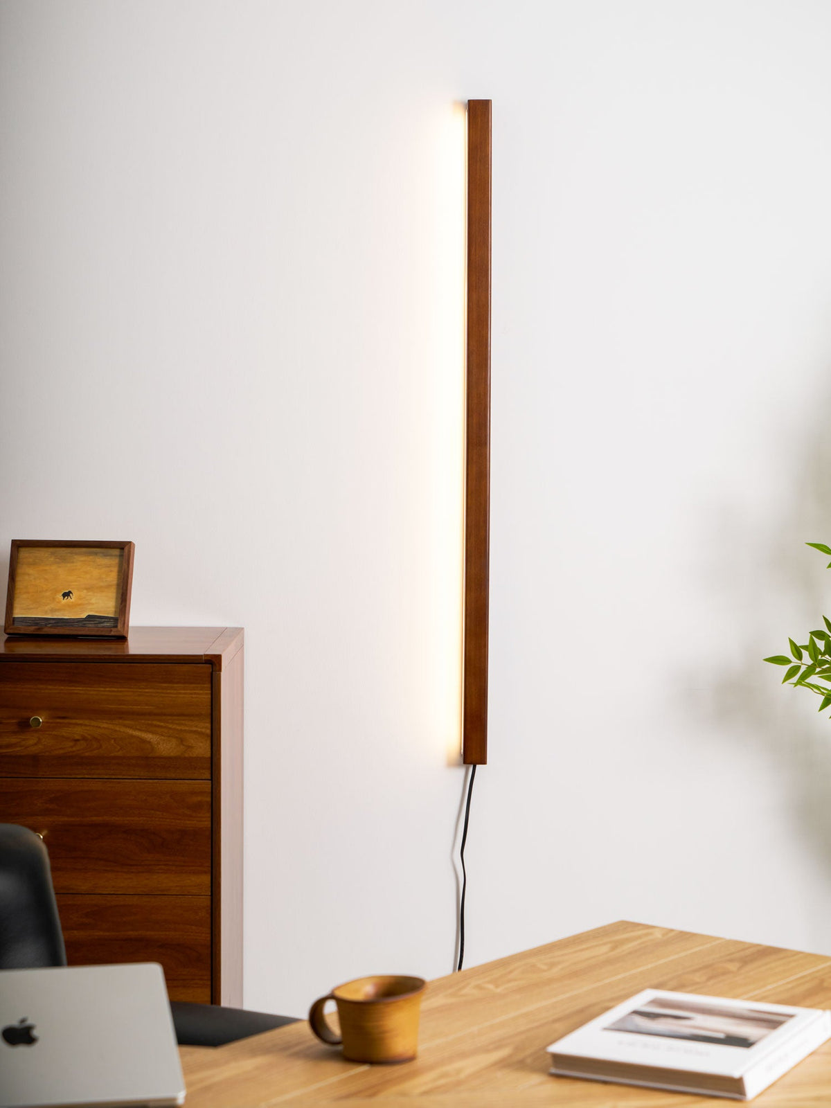 Arlo Linear Wood Plug - in Wall Light