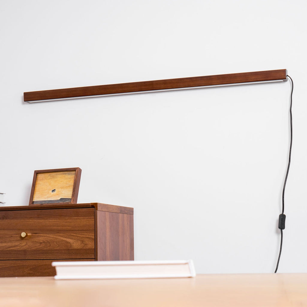 Arlo Linear Wood Plug - in Wall Light