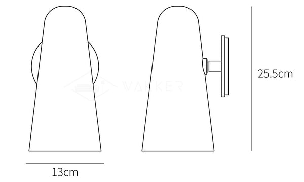 Conical Glass Wall Lamp