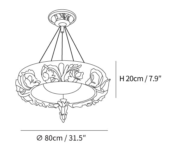 Artistic Carved Chandelier