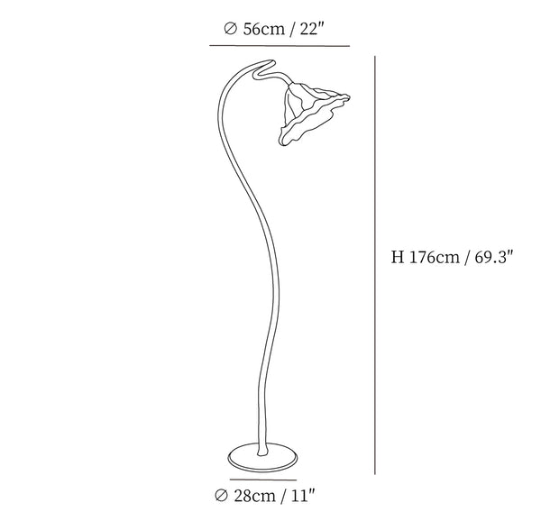 Artistic Lotus Leaf Floor Lamp