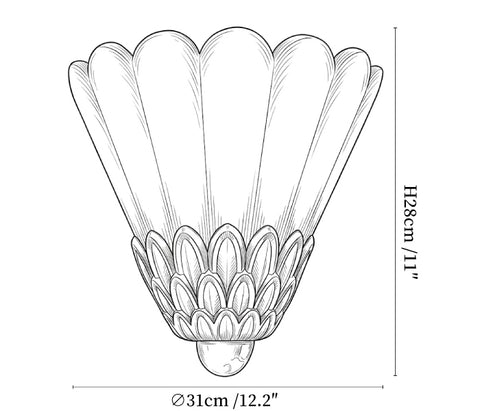 Artoria Petal Alabaster Wall Sconce