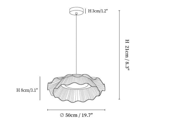 Arwen Fabric Wave Pendant Lamp