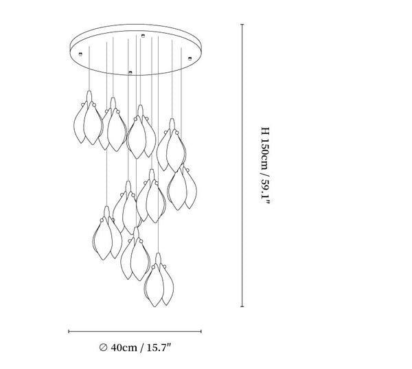 Astralis Bloom Stairs Chandelier