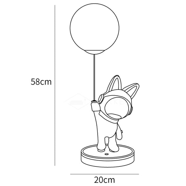 Astronaut and Planet Lamp