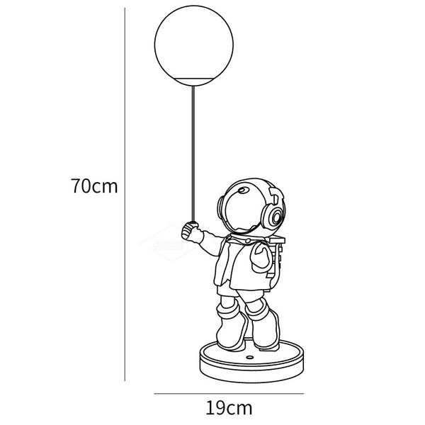Astronaut and Planet Lamp