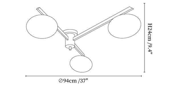 Globe Sputnik Ceiling Lamp