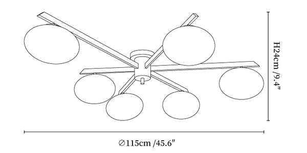 Globe Sputnik Ceiling Lamp