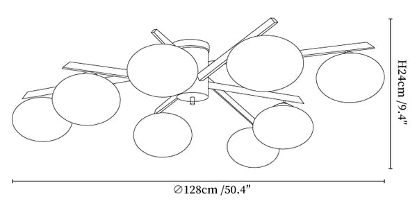 Globe Sputnik Ceiling Lamp