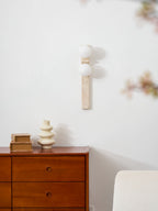 Asymmetrical Travertine Wall Sconce