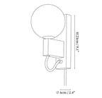 Atlas Globe Wall Sconce