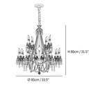 Aureate Amber Crystal Chandelier