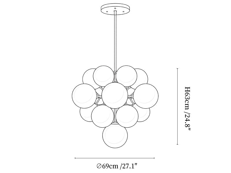 Aurelia Alabaster Cluster Chandelier