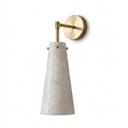 Aurelia Alabaster Cone Wall Sconce
