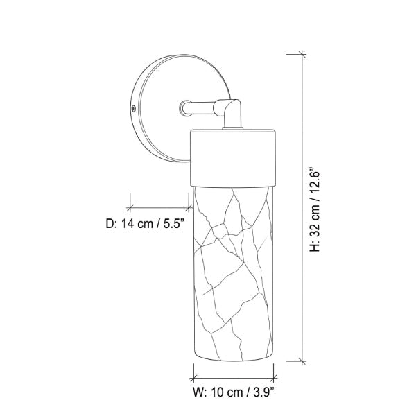 Aurelia Alabaster Cylinder Wall Sconce