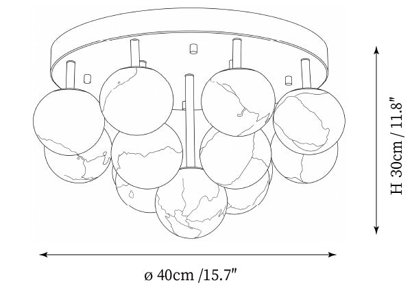 Aurelia Alabaster Globe Ceiling Light