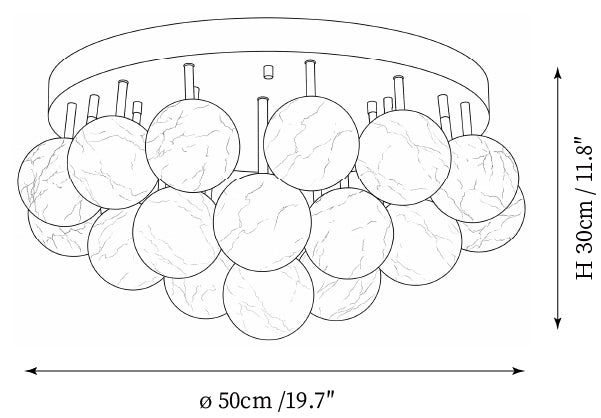 Aurelia Alabaster Globe Ceiling Light