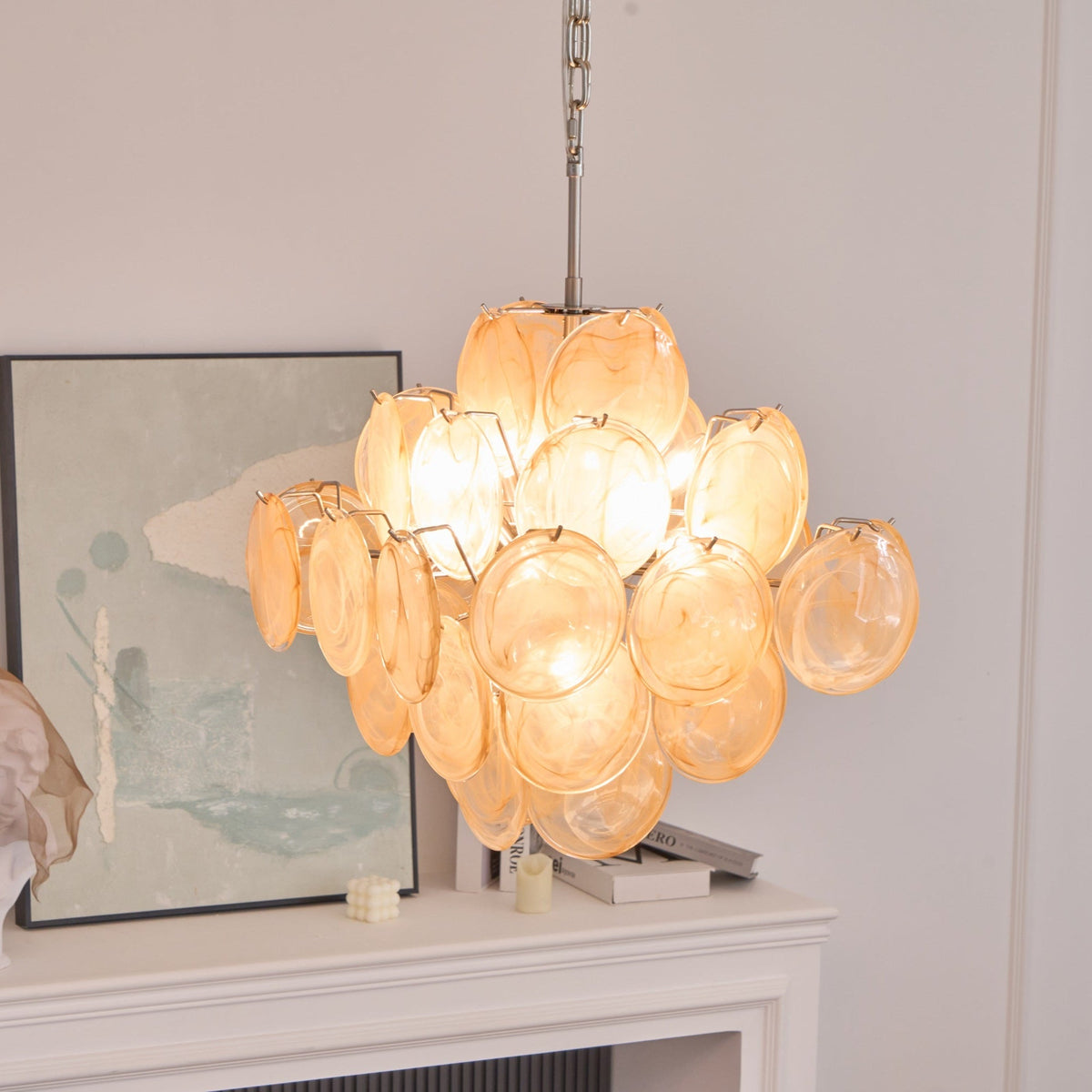 Aurelia Apricot Murano Glass Chandelier