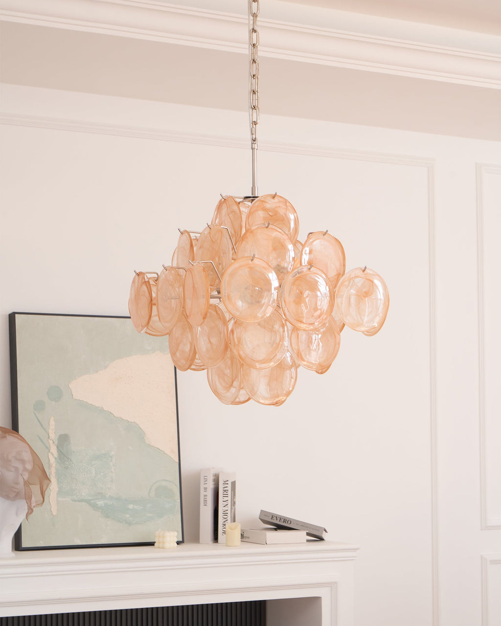 Aurelia Apricot Murano Glass Chandelier