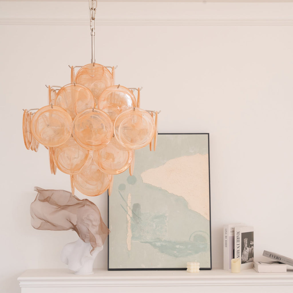 Aurelia Apricot Murano Glass Chandelier
