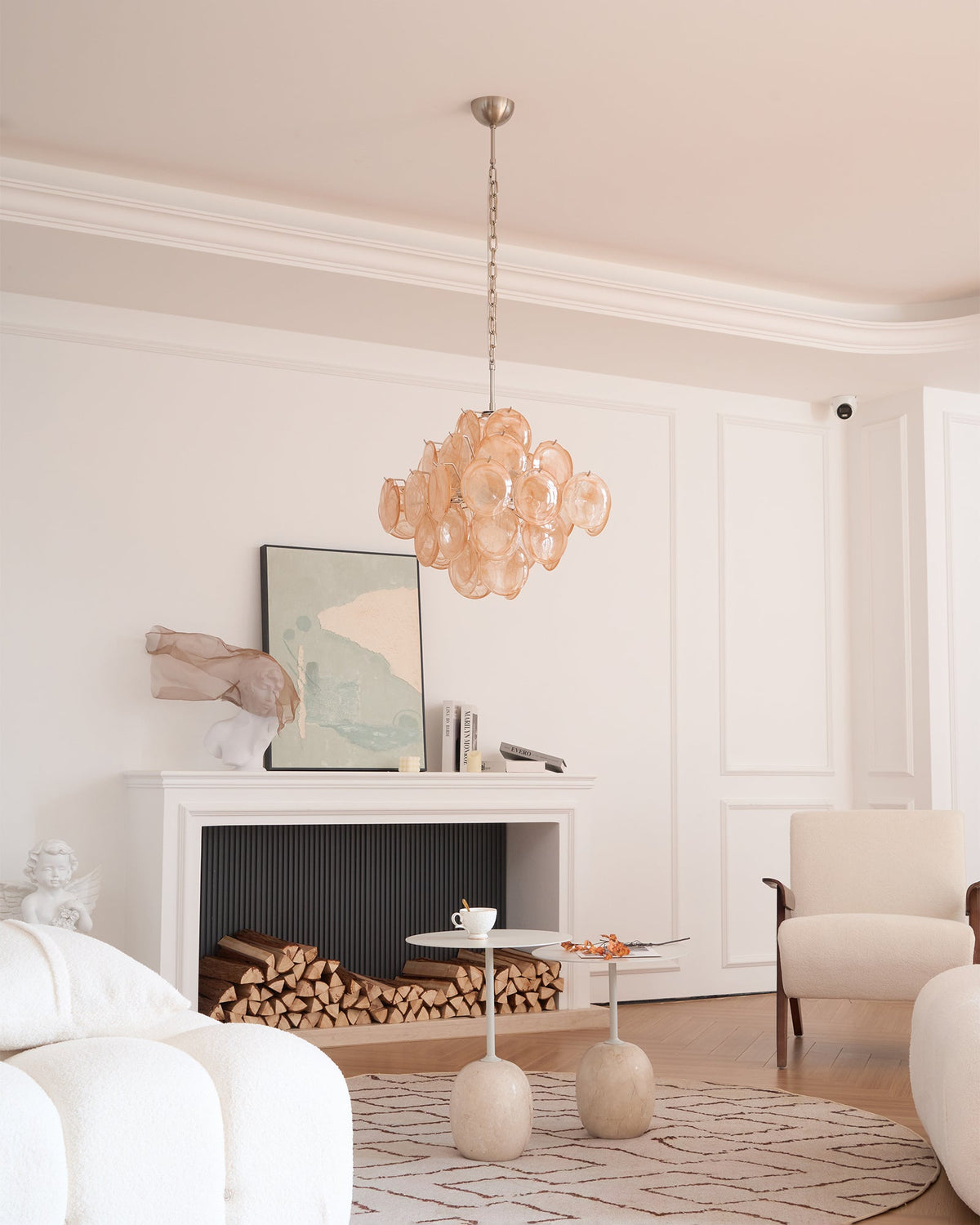 Aurelia Apricot Murano Glass Chandelier