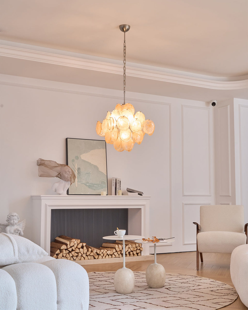 Aurelia Apricot Murano Glass Chandelier