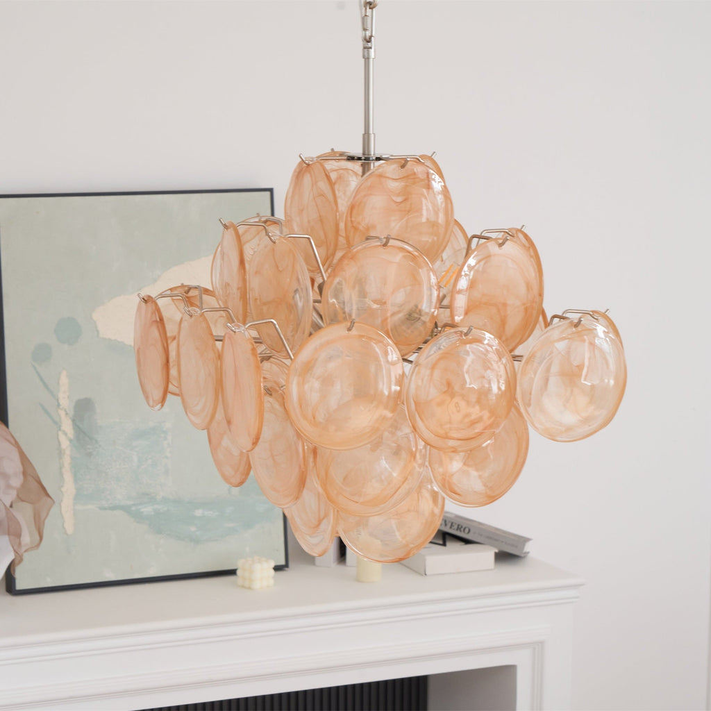 Aurelia Apricot Murano Glass Chandelier