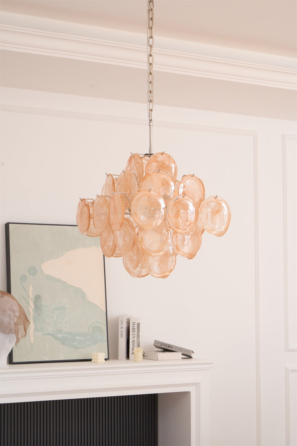 Aurelia Apricot Murano Glass Chandelier