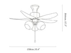 Aurelia Blossom Ceiling Fan Light