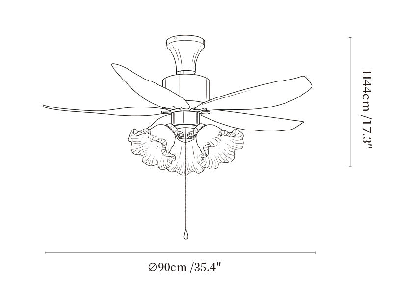 Aurelia Blossom Ceiling Fan Light