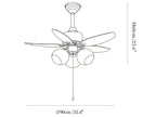 Aurelia Blossom Ceiling Fan Light