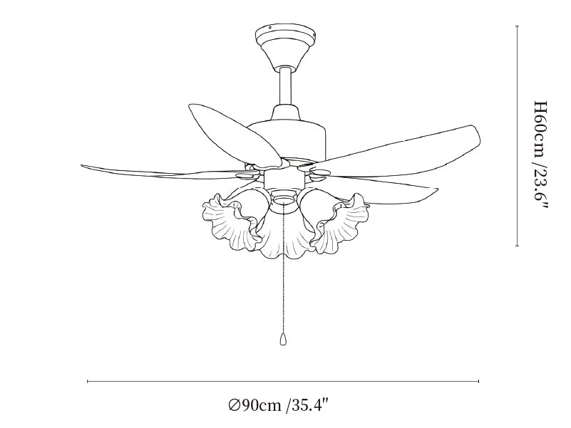Aurelia Blossom Ceiling Fan Light