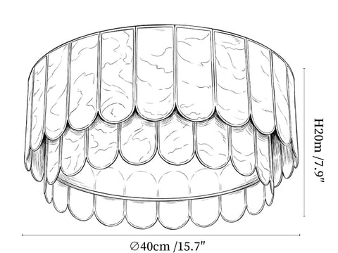 Aurelia Capiz Ceiling Lamp