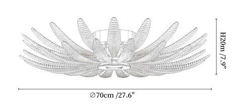Aurelia Glass Petal Ceiling Light