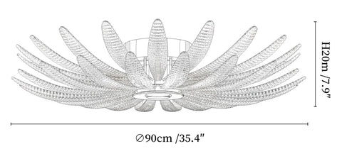 Aurelia Glass Petal Ceiling Light