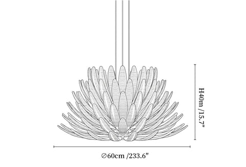 Aurelia Glass Petal Chandelier
