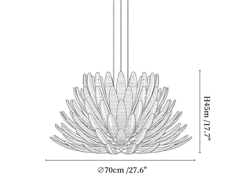 Aurelia Glass Petal Chandelier