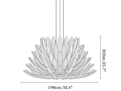 Aurelia Glass Petal Chandelier